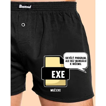 Trenýrky Bastard Složka žena a muž pánské trenky Black