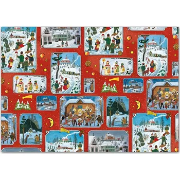 Balící papír MFP vánoce 2025 Balící papír vánoční klasik Lada 4 100x70 Počet kusů: 5ks - (12Kč/kus)