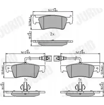 Brzdová destička Jurid 573301J Sada brzdových destiček, kotoučové brzdy
