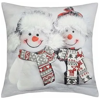 Povlečení Forbyt Vánoční povlak Dva sněhuláci 3D CYHA7370MW 40 × 40 cm