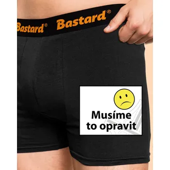 Trenýrky Bastard Musíme to opravit boxerky Black