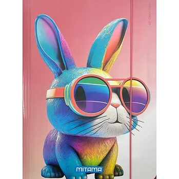 MITAMA Králík A4 s gumičkou a chlopněmi