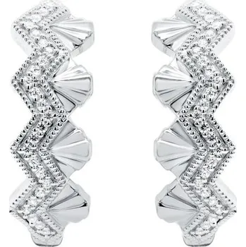 Náušnice Zlaté neobvyklé kruhové náušnice s lab-grown diamanty Alva