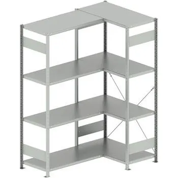 regál META zásuvný rohový regál 2000 x 1000 /1000 x 500 mm nosnost 100 kg