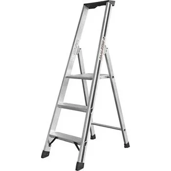 Žebřík HYMER AluPro schůdky s plošinou 70026, 3 schody, délka 1,39 m