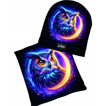 Čepice Dětská zimní podzimní sada Čepice Nákrčník sova