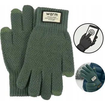 Rukavice Teplé rukavice iWarm pro chytrý telefon, s dotykovou funkcí, pro displej - Zelené