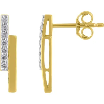 Šperk Zlaté náušnice s lab-grown diamanty Key