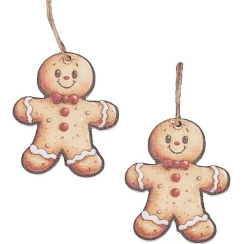 Vánoční dekorace Ozdoby na stromeček Vánoční Baňky Vánoční 10 Ks. Perníkový Panáček 7 cm Vánoční dekorace