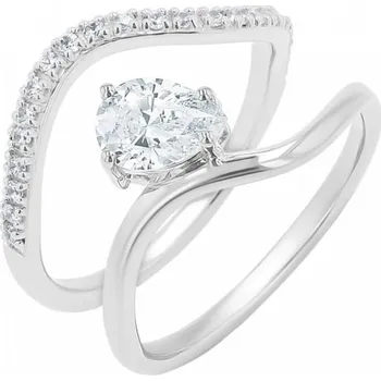 Šperk Romantický zásnubní set atypických prstýnků s diamanty Darya