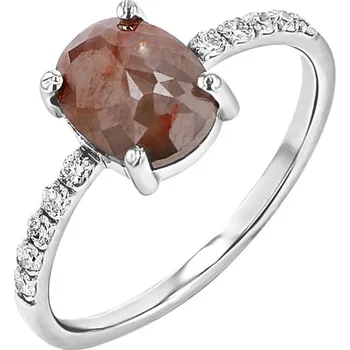 Prsten Zlatý prsten s jedinečným salt and pepper diamantem Liberia