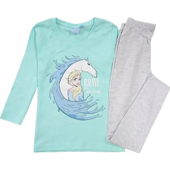 Dívčí pyžamo DÍVČÍ PYŽAMO bavlna s dlouhým rukávem LEDOVÉ KRÁLOVSTVÍ FROZEN 122/128 ER01j