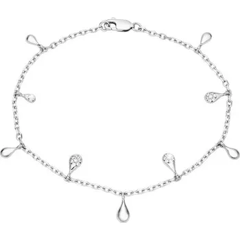 Náramek JK Zlatý náramek kapičky s přírodními diamanty Diamant přírodní 14 kt ZROM096B-20-1000