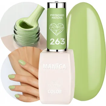 Přípravek na nehty MANICA HYBRIDNÍ LAK NA NEHTY LED UV 10ML - PISTÁCIOVÁ MATCHA 263 NOVÁ KOLEKCE