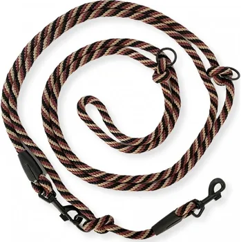 Vodítko pro psa PafDog® Přepínací nastavitelné vodítko 10mm, žíhané (černá, hnědá, béžová) PAF-405