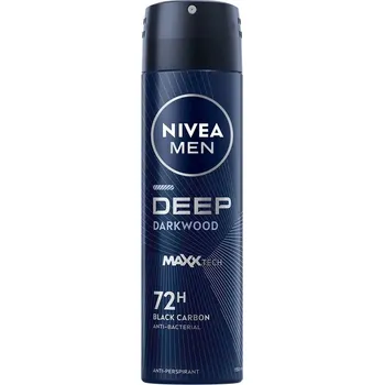 NIVEA MEN DEEP DARKWOOD Antiperspirant pro muže s uhlím ve spreji 72h 150 Ml