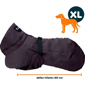 Obleček pro psa PAIKKA zimní bunda šedá XL | 60 cm