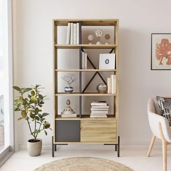 Knihovna Knihovna Houseland Tara dub Wotan/antracitově šedá