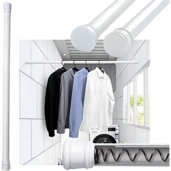 ROZPĚRNÁ TYČ do Sprchy GARNÝŽ Bez Vrtání 50-80CM 25mm Bílá