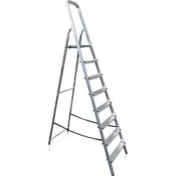 Žebřík Hliníkové domácí schůdky s plošinou, 8 schodů, pracovní výška 3,7 m