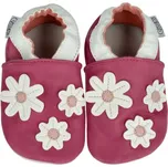 CAPIKI Kožené capáčky Sedmikrásky malinové 6-12 m.