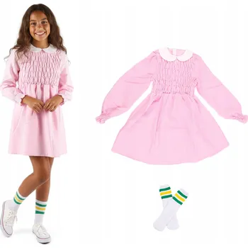 Karnevalový kostým Kostým ELEVEN STRANGER THINGS pro dívky 116-122 šaty + ponožky