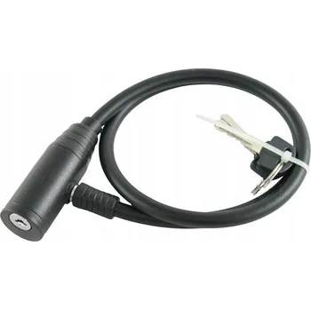 Zámek na kolo ZÁMEK NA KOLO Proti krádeži lankový zámek smyčka 650mm černý