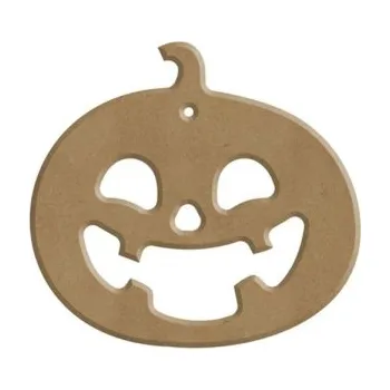 Gomille Dřevěný výřez k dekoraci Gomille, závěsný, 7x6 cm - Veselá dýně