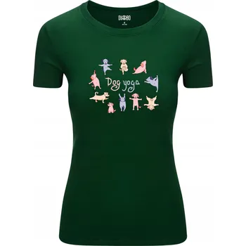 Tričko Dámské tričko s vtipným potiskem pro fanoušky jógy a psů S