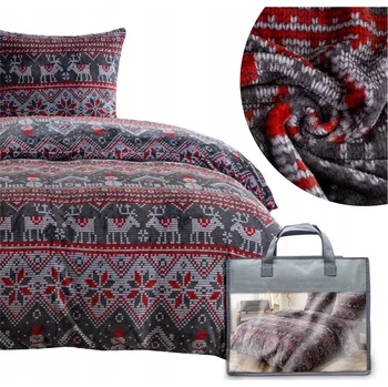 Povlečení POVLEČENÍ VÁNOČNÍ 140x200 2dílné mikrovlákno PLYŠOVÉ zimní medvídek MARTINO