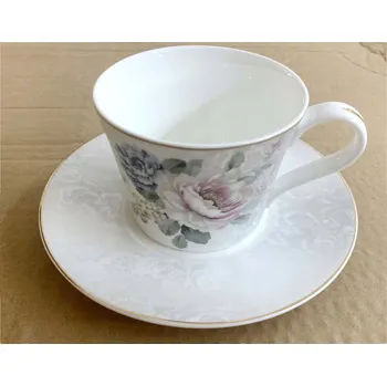 P4Y, šálek 230 ml + podšálek - KVĚTY