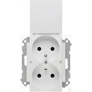 Elektrická zásuvka Simon 55 Dvojitá zásuvka s víčkem, vodotěsná Kontakt-Simon