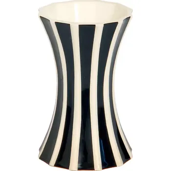 Váza Porcelánová váza vydutá malá černé pruhy