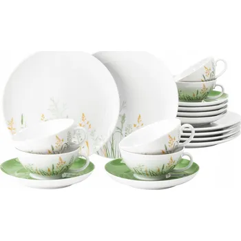 Talíř Čajovo-kávový servis Seltmann Weiden Meadow Grasses Green 18 ks