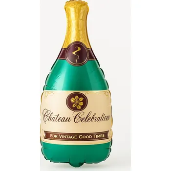 Balónek Fóliový balónek ŠAMPAŇSKÉ 50x103cm SILVESTR ROZLUČKA SE SVOBODOU PRO NEVĚSTU/ŽENICHA