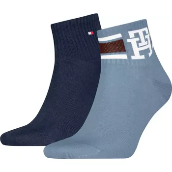 Pánské ponožky Tommy Hilfiger TH MEN QUARTER 2P SPORT WASHED BLUE 701236322 004 39-42 Velikost: 39-42