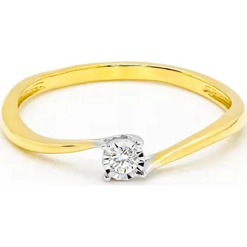 Prsten Zásnubní prsten ze žlutého zlata s diamantem R5938Y
