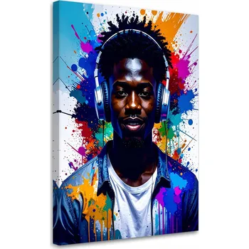 Obraz Obraz pro teenagera, DJ Hudba Sluchátka Kluk 40x60