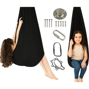 Zahradní houpačka SENZORICKÁ HOUBACÍ SÍŤ PRO DĚTI TERAPEUTICKÁ AKROBATICKÁ HOUPAČKA PREMIUM