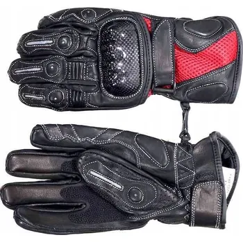 Moto rukavice RUKAVICE ZAH-2003 ČERVENÉ XS