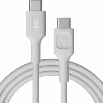 Datový kabel Green Cell Silikonový kabel USB-C-USB-C PowerFlex 100W, 2 m, bílý