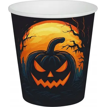 Party nádobí Kelímky na Halloween Temná Dýně 250ml 6 Ks kelímky