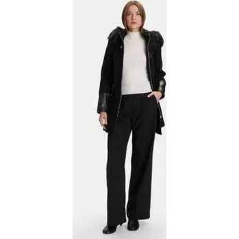 Dámský kabát Morgan Vlněný kabát 222-GSIBIL Černá Regular Fit 40