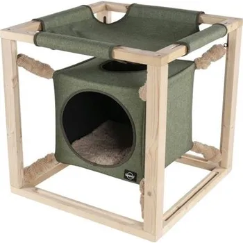 Domek pro kočky Catcube Quapas! zelený 62,5x62,5 A.K.