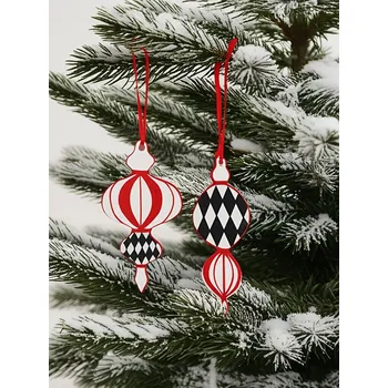 Vánoce Sinsay - Vánoční ozdoby ve tvaru baněk 2 pack - vícebarevná - 370GQ-MLC - 370GQ-MLC-ONE