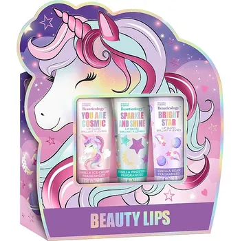 Kosmetická sada Baylis & Harding Unicorn Dárková sada lesků na rty, 3x 8ml BC253LIP