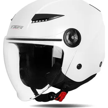 Helma na motorku TXR Jet perleťově bílá vel. M