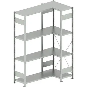 regál META zásuvný rohový regál 2000 x 750 /1000 x 400 mm nosnost 100 kg