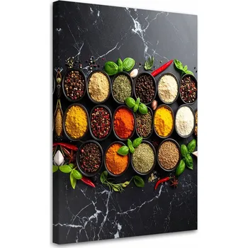 Obraz Moderní obraz, Kuchyňské koření a bylinky 80x120
