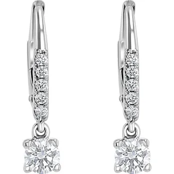 Náušnice Stříbrné visací náušnice s 0.2ct lab-grown diamantem Sumaya